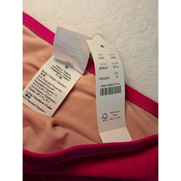 J.CREW Bikini Bottom Radiant Fuchsia High Rise Full Coverage BM642 Size S NWT - Picture 3 of 6